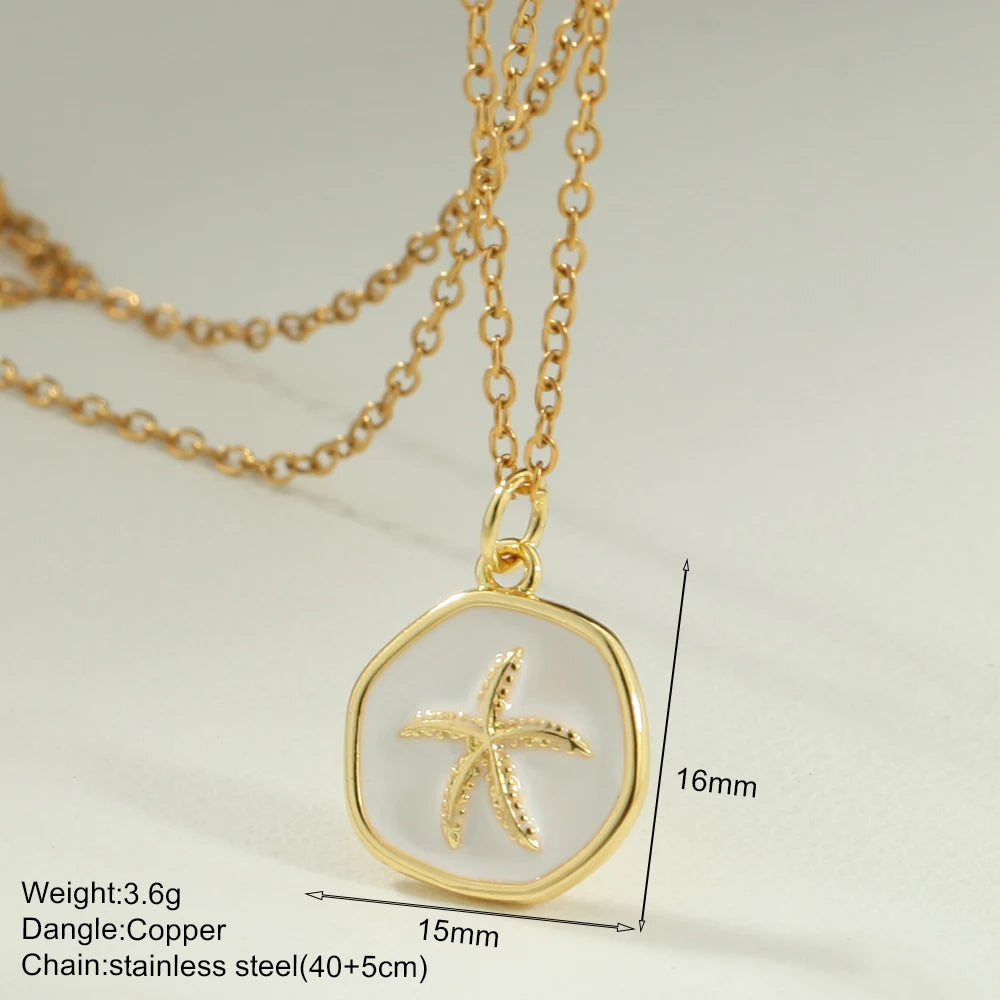 Bohemian Enamel Moon & Star Necklace