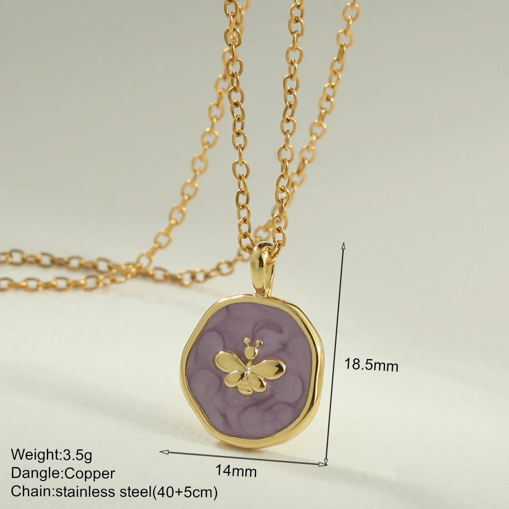 Bohemian Enamel Moon & Star Necklace