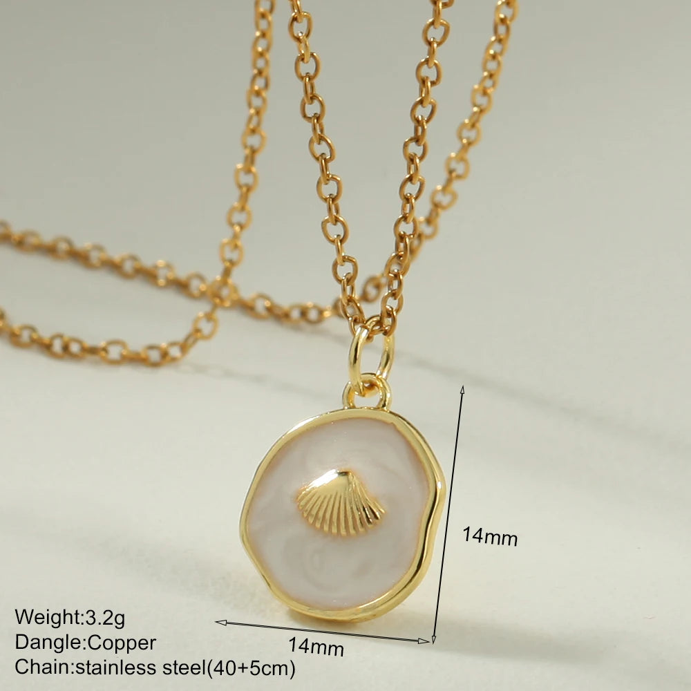 Bohemian Enamel Moon & Star Necklace